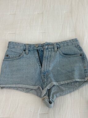 BDG Light Blue High-Rise Denim Shorts